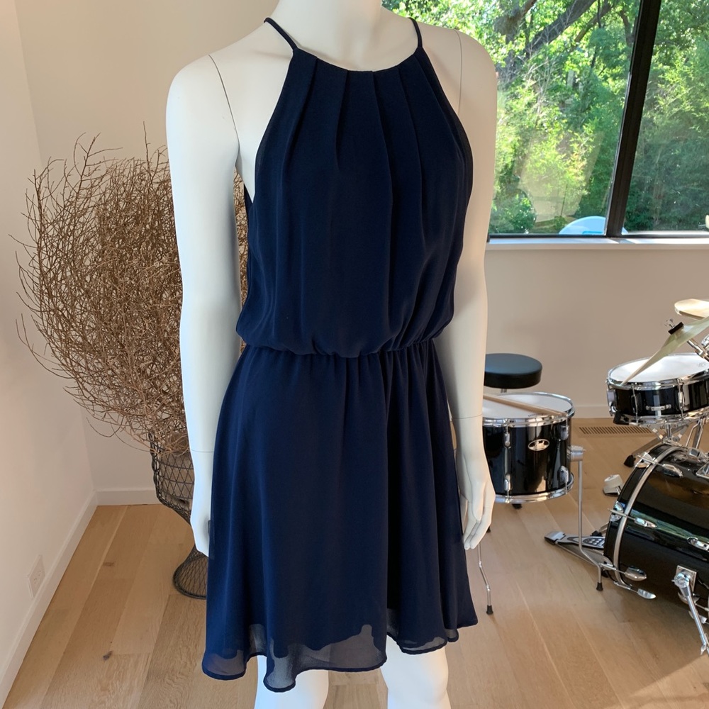 LUSH Nordstrom’s Flowy Navy Polyester Dress